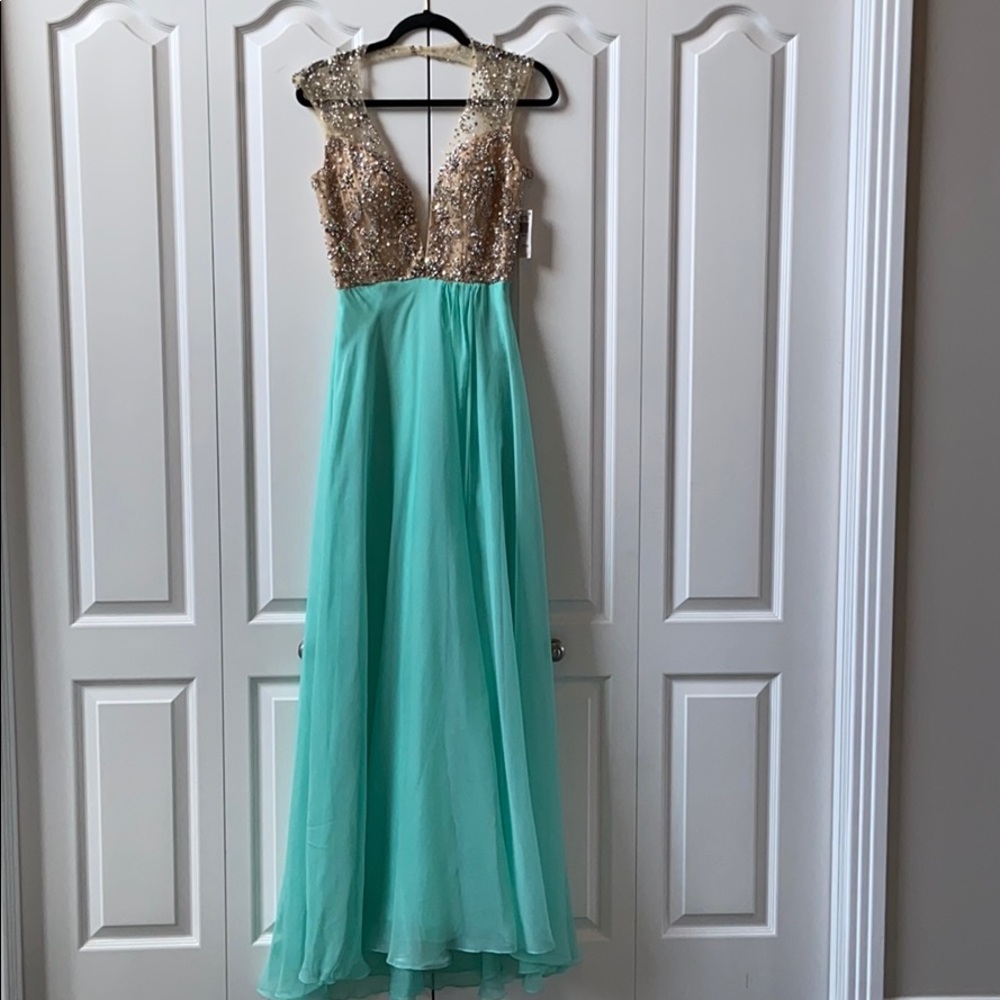 Beaded Chiffon Evening Dress